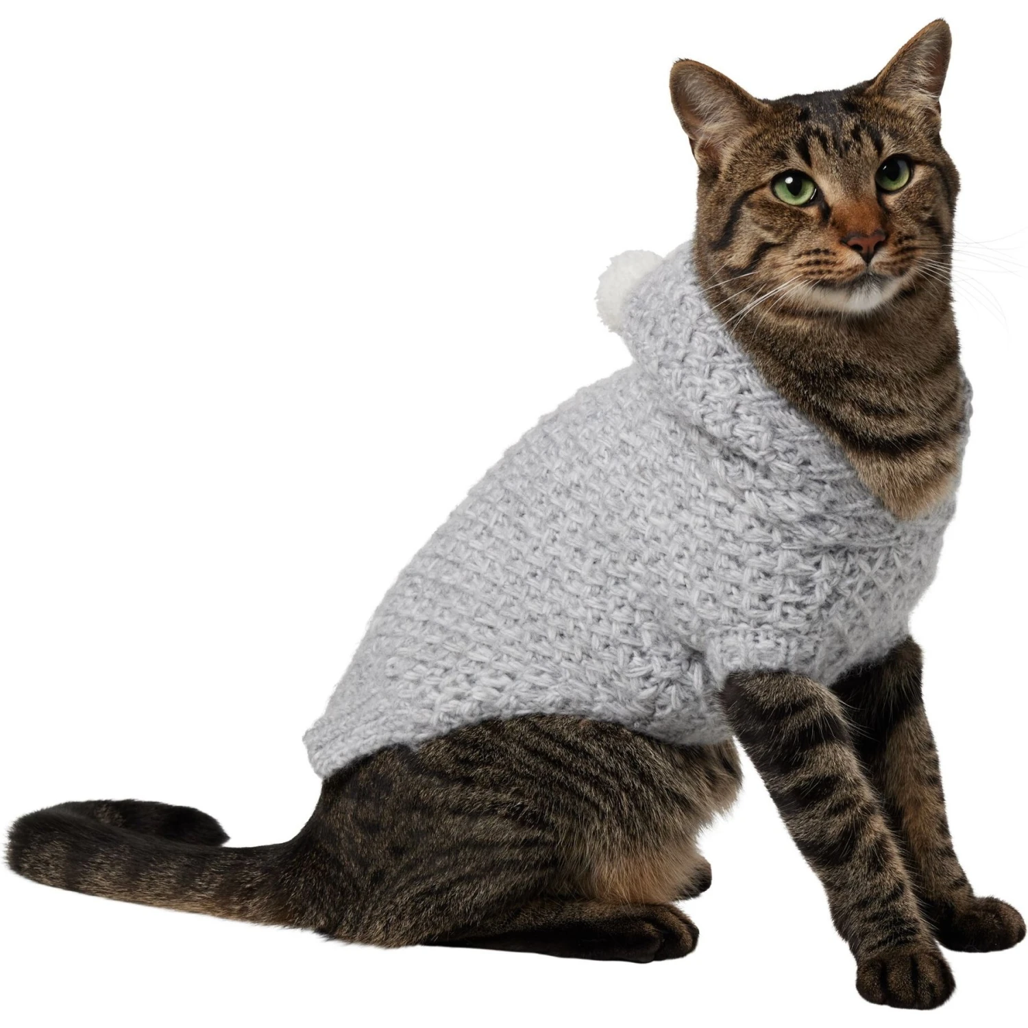 Frisco Heathered Chunky Dog & Cat Hooded Sweater 1 Frisco Heathered Chunky Dog & Cat Hooded Sweater