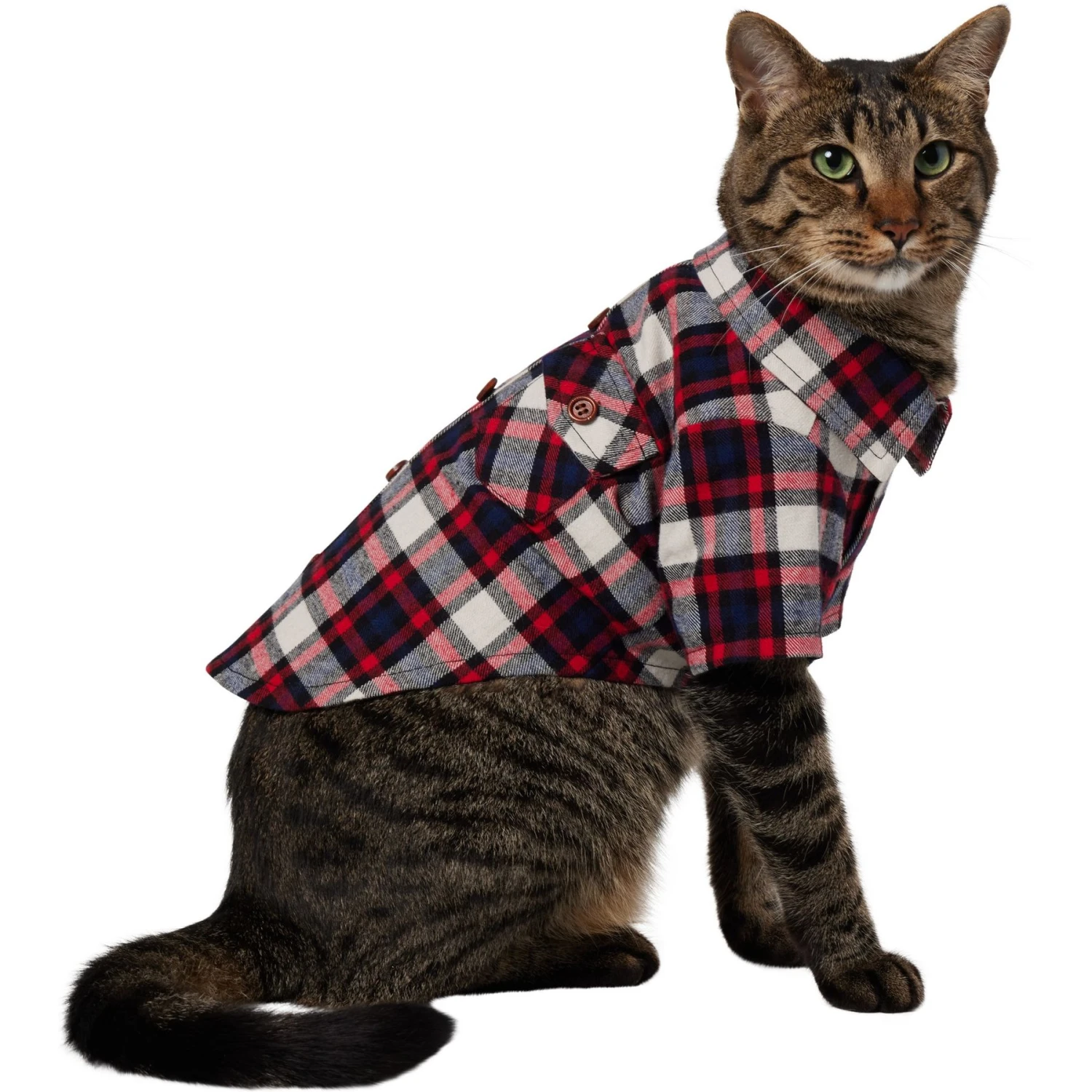 Frisco Red & Blue Plaid Dog & Cat Flannel Shirt 1 Frisco Red & Blue Plaid Dog & Cat Flannel Shirt