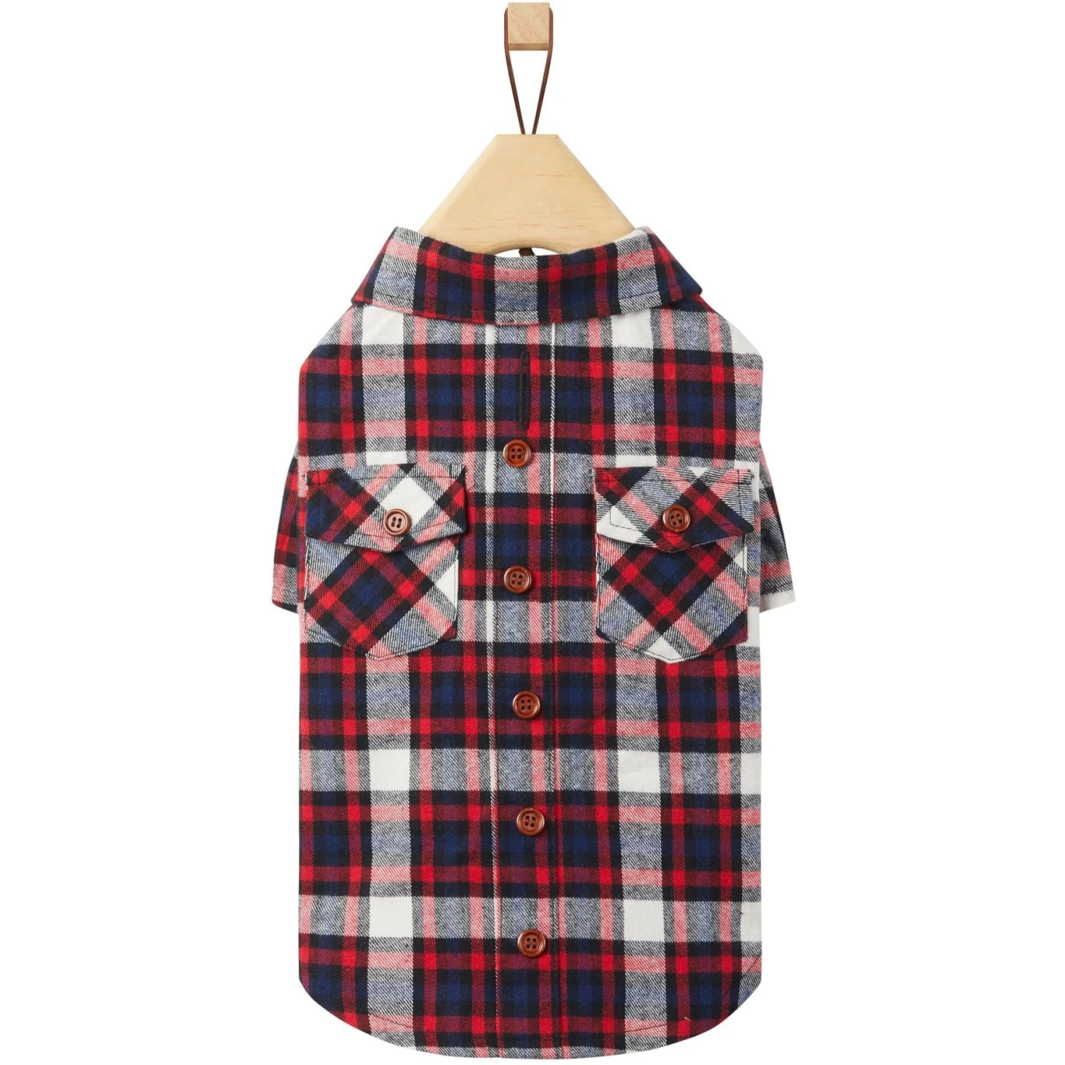 Frisco Red & Blue Plaid Dog & Cat Flannel Shirt 4 Frisco Red & Blue Plaid Dog & Cat Flannel Shirt - Image 4
