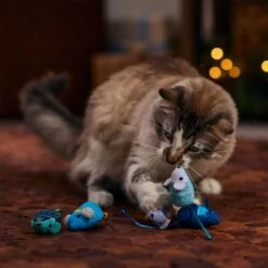 Frisco Holiday Festive Arctic Blues Mice Plush Cat Toy With Catnip 6 Frisco Holiday Festive Arctic Blues Mice Plush Cat Toy With Catnip -Frisco 740070 PT3. AC SS1800 V1694813159