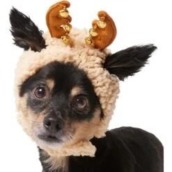 Frisco Sherpa Reindeer Dog & Cat Hat With Bells 9 Frisco Sherpa Reindeer Dog & Cat Hat With Bells -Frisco 745646 PT2. AC SS1800 V1694800749