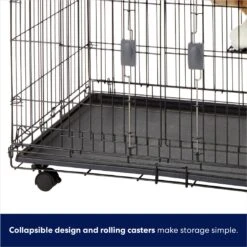 Frisco Collapsible Wire Cat Cage Playpen & Van Ness High Side Corner Cat Litter Pan, Blue -Frisco 933382 PT4. AC SS1800 V1692305508