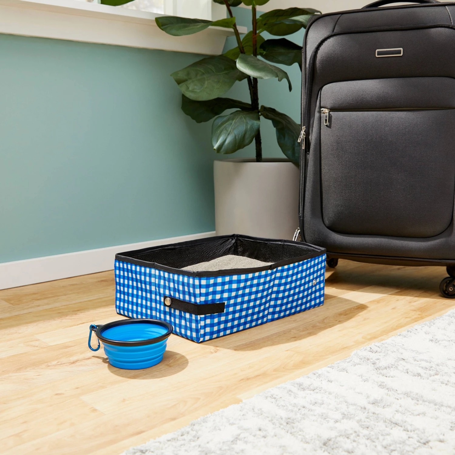 Frisco Travel Safety Dog & Cat Carrier & Pet Fit For Life Collapsible Portable Litter Box With Collapsible Bowl 6 Frisco Travel Safety Dog & Cat Carrier & Pet Fit For Life Collapsible Portable Litter Box With Collapsible Bowl - Image 6