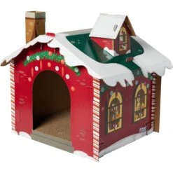 Frisco Holiday Christmas Tree Cardboard Cat House & Frisco Holiday Santa's Workshop Cardboard Cat House -Frisco 986190 PT5. AC SS1800 V1698258055