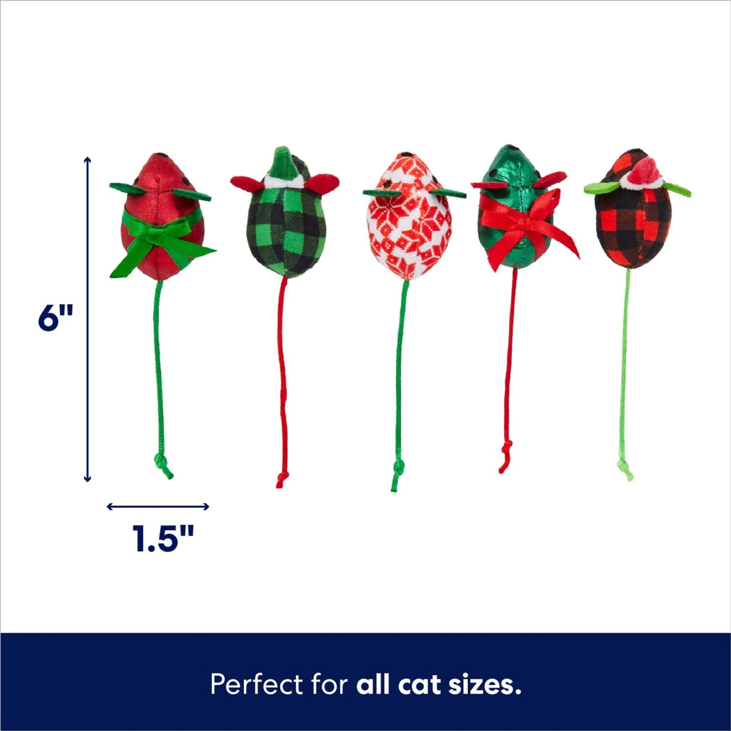 Frisco Holiday Santa Hat & Mistletoe Cat Tracks Cat Toy & Frisco Holiday Mice Cat Toy With Catnip, 5 Count 7 Frisco Holiday Santa Hat & Mistletoe Cat Tracks Cat Toy & Frisco Holiday Mice Cat Toy With Catnip, 5 Count - Image 7